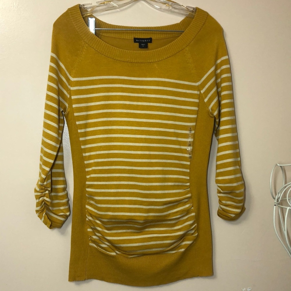 Metaphor Mustard Long Shirt. Size L